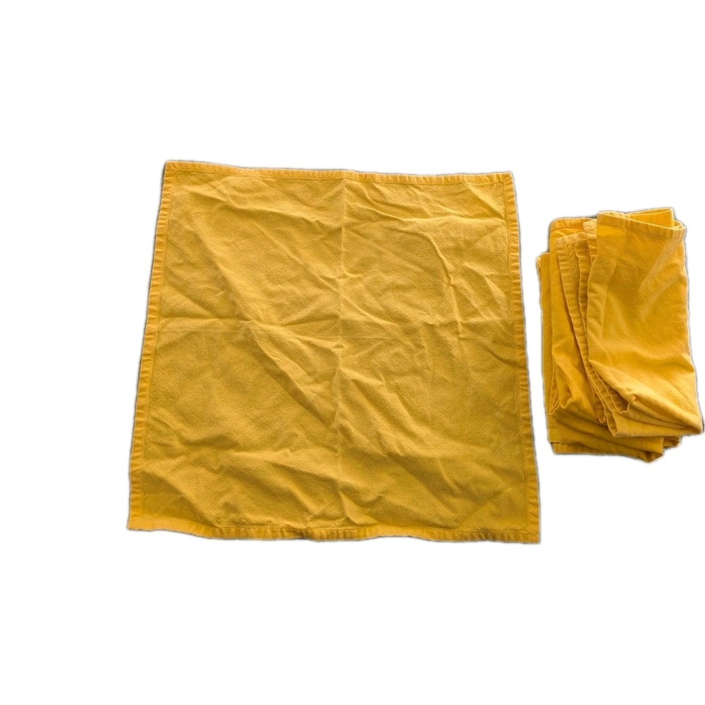 Napkins Cottage Core Cotton Yellow  Set Of 8 Reusable